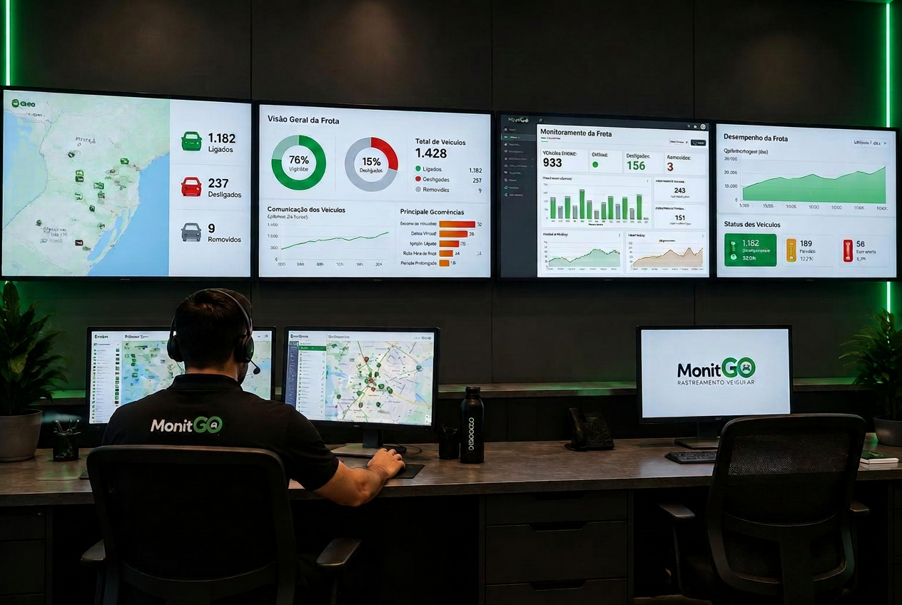 Monitoramento veicular 24h: o que a central faz por você